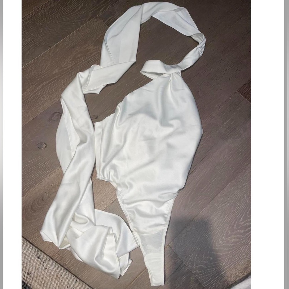 House Of Cb Ivory Farrah Bodysuit Gem